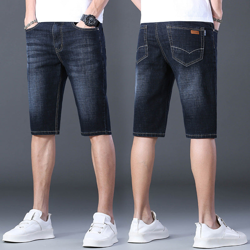 Short en denim extensible et respirant pour homme