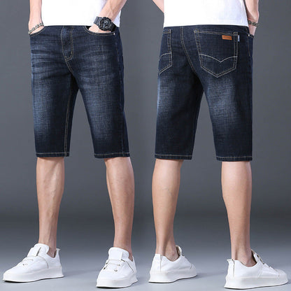 Short en denim extensible et respirant pour homme