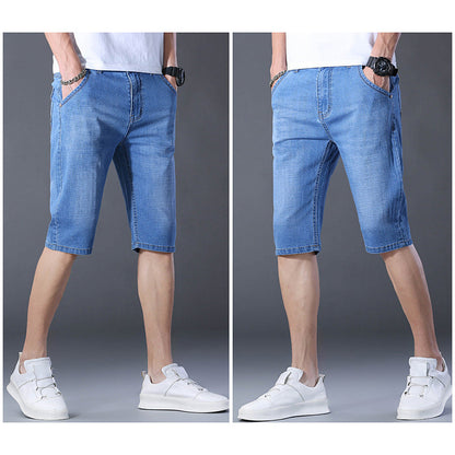 Short en denim extensible et respirant pour homme