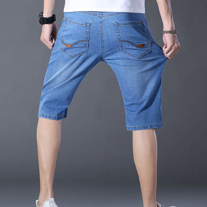Short en denim extensible et respirant pour homme