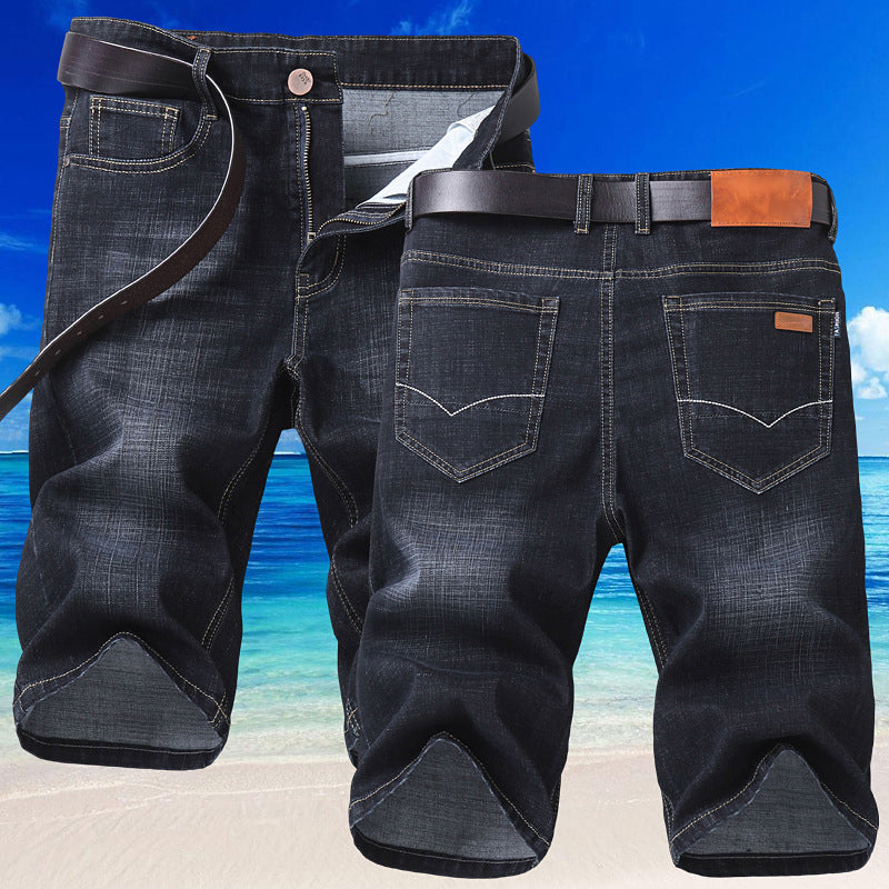 Short en denim extensible et respirant pour homme