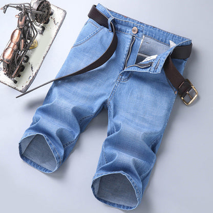 Short en denim extensible et respirant pour homme