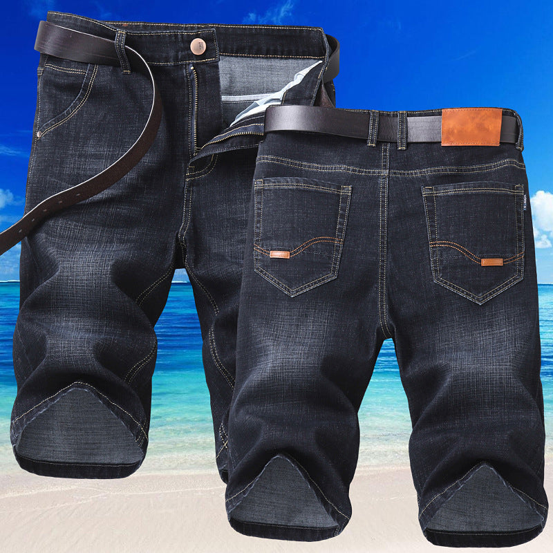 Short en denim extensible et respirant pour homme