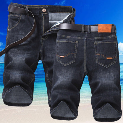 Short en denim extensible et respirant pour homme