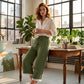 👖 Pantalon 7/8 ample femme, avec dentelle & poches - Confort & Élégance ✨