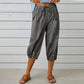 Pantalon capri décontracté pour femme avec poches