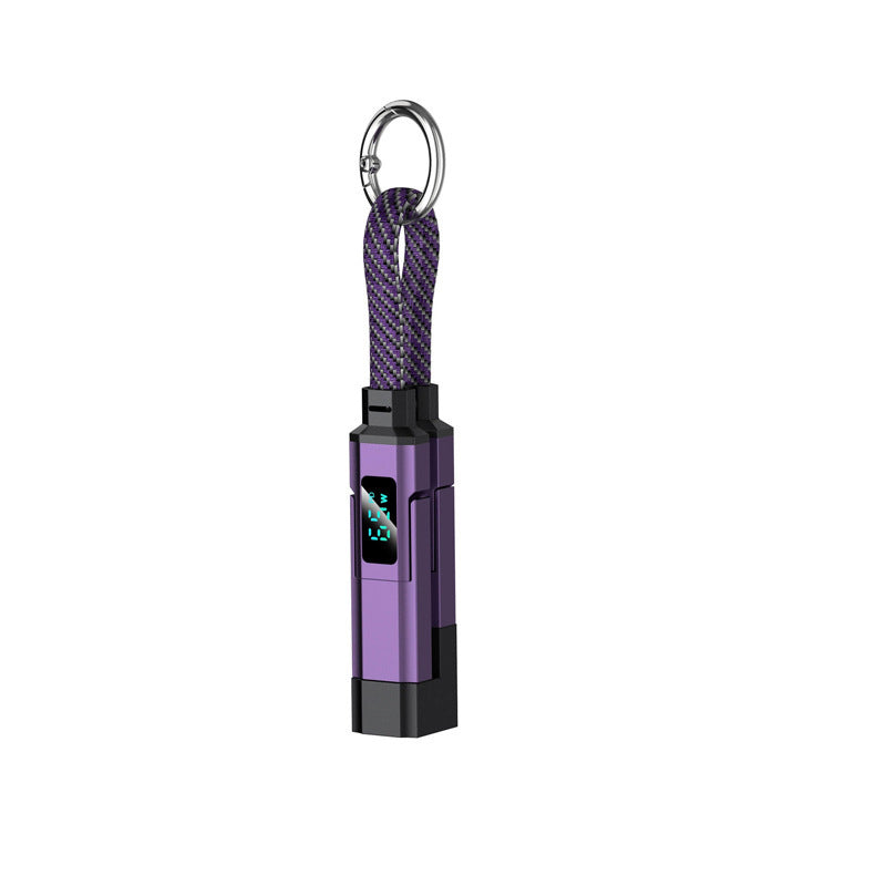 💥 Offre spéciale : Achetez 2, recevez 1 GRATUIT !🔌 Câble de charge 4 en 1 avec affichage numérique et anneau porte-clés – charge rapide, résistant aux nœuds et compact