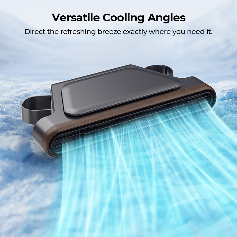 🏆 Ventilateur pour siège auto BreezGo™ 🌬️ – Ventilateur rechargeable à 3 vitesses avec fixation par clip et batterie de 3000 mAh 🔋 | Recharge USB-C ⚡ pour voitures 🚗, voiturettes de golf 🛺 et camping-cars