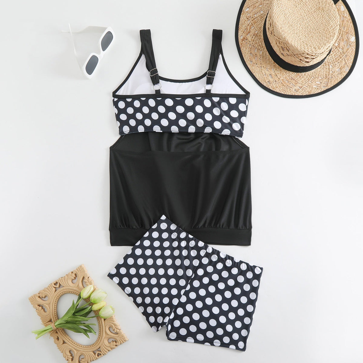 🏖️ Été chaud – 50 % de réduction 👙 Ensemble bikini deux pièces à pois pour femme