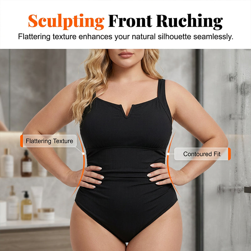 Maillot de bain une pièce amincissant pour les grandes tailles