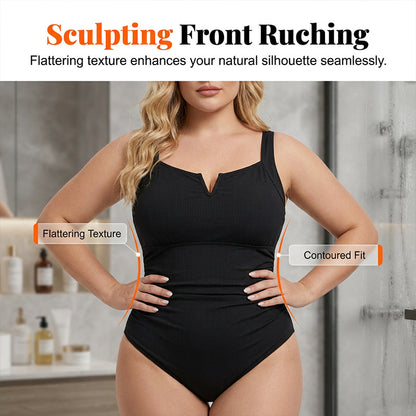 Maillot de bain une pièce amincissant pour les grandes tailles