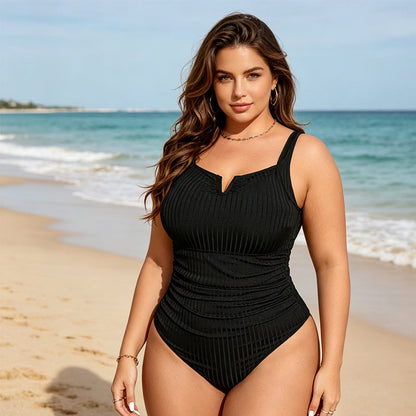 Maillot de bain une pièce amincissant pour les grandes tailles