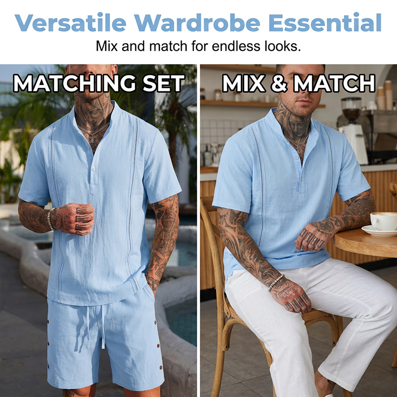 Ensemble 2 pièces homme respirant et décontracté