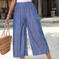 Pantacourt femme à jambes larges