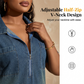 Robe chemise en denim décontractée à demi-zip pour femme