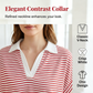 Ensemble chemise à manches courtes et short décontracté à rayures pour femme