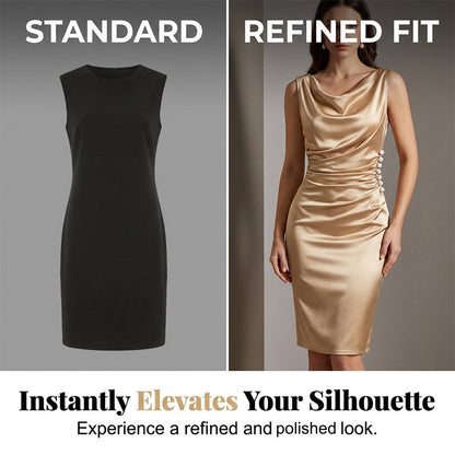 Robe midi sans manches à col bénitier pour femme
