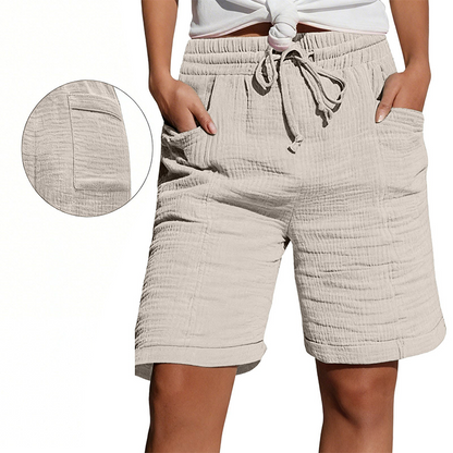 ✨ Short à taille élastique pour femme, respirant et facile à assortir
