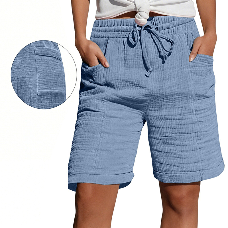 ✨ Short à taille élastique pour femme, respirant et facile à assortir