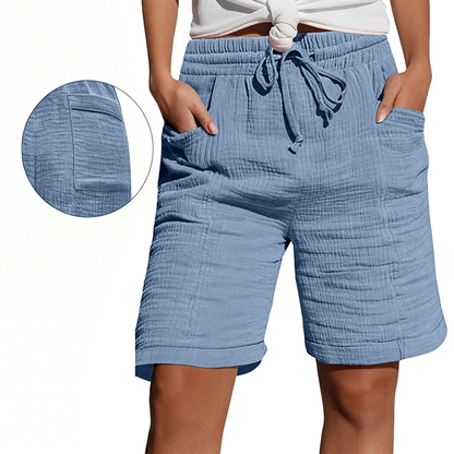✨ Short à taille élastique pour femme, respirant et facile à assortir