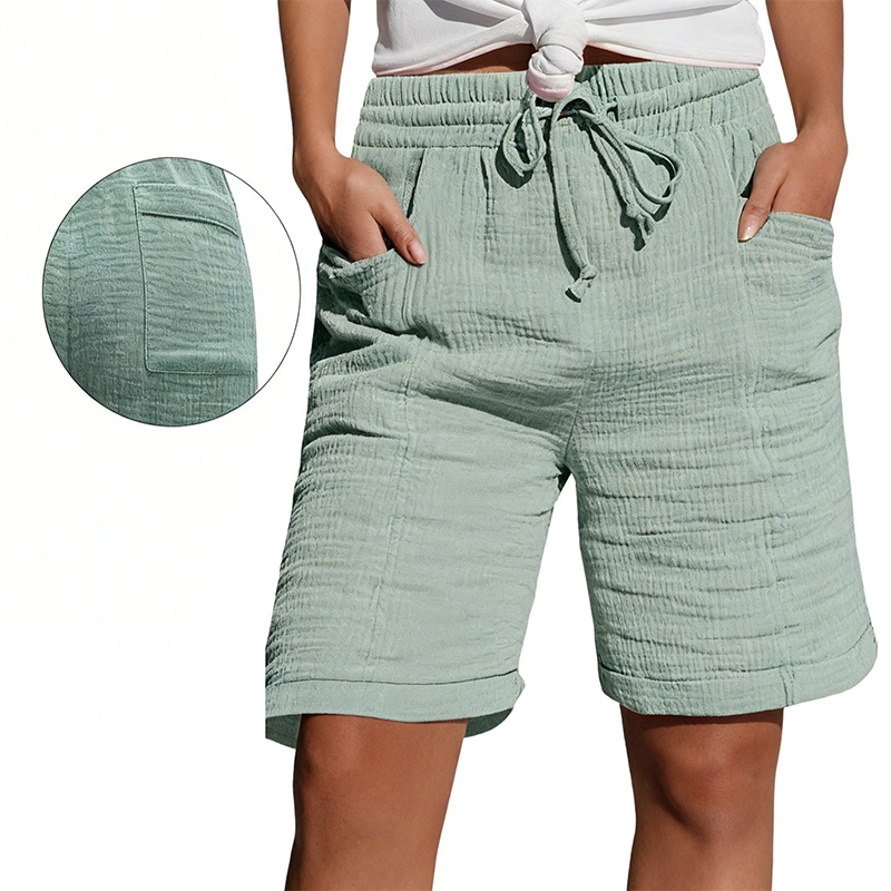 ✨ Short à taille élastique pour femme, respirant et facile à assortir