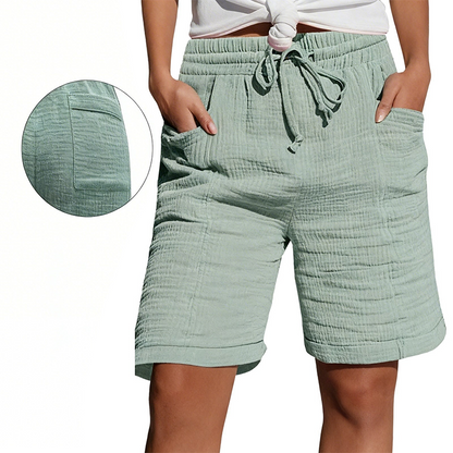 ✨ Short à taille élastique pour femme, respirant et facile à assortir