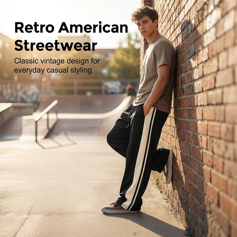 🏃PROMO LIMITÉE 50%👖Pantalon de Jogging Homme Coupe Loose – Tissu Mélangé Respirant, Taille à Cordon, Style Décontracté & Polyvalent, 5 Couleurs🌿