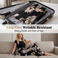 Women's Leaf Print Drawstring Wide-Leg Pants