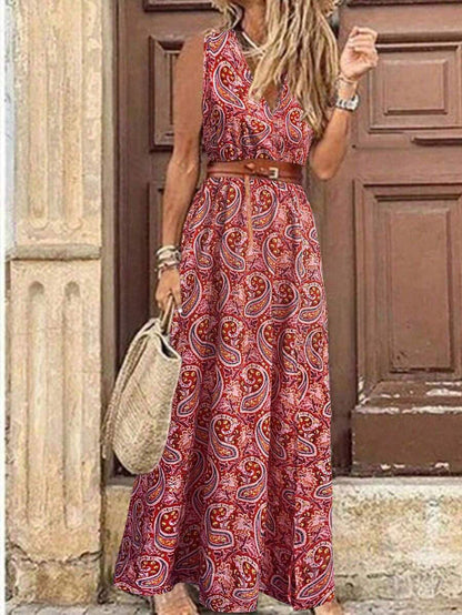 Robe sans manches LUNE Holiday Leisure à imprimé cachemire