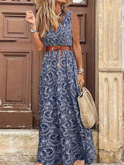 Robe sans manches LUNE Holiday Leisure à imprimé cachemire