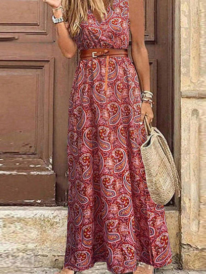 Robe sans manches LUNE Holiday Leisure à imprimé cachemire