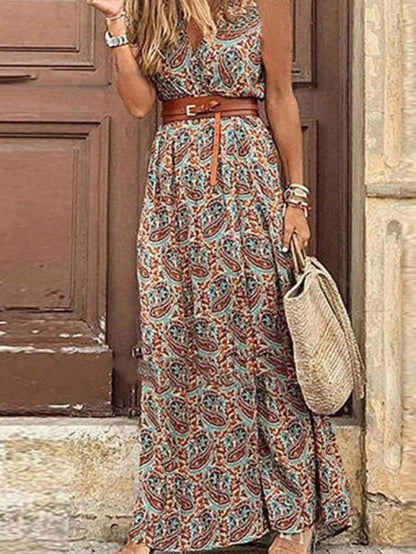 Robe sans manches LUNE Holiday Leisure à imprimé cachemire