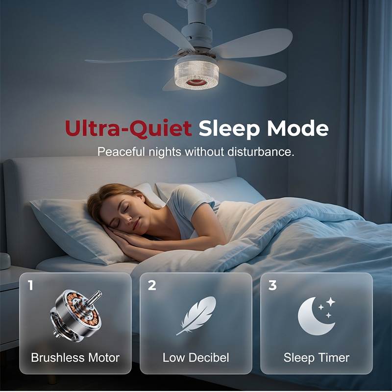 🌀 50% DE RÉDUCTION ⏰ Ventilateur de plafond 3-en-1 avec lumière & enceinte Bluetooth – Fraîcheur, lumière douce & musique – confort toute la journée pour salon ou chambre 🛋️