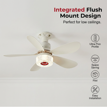 🌀 50% DE RÉDUCTION ⏰ Ventilateur de plafond 3-en-1 avec lumière & enceinte Bluetooth – Fraîcheur, lumière douce & musique – confort toute la journée pour salon ou chambre 🛋️