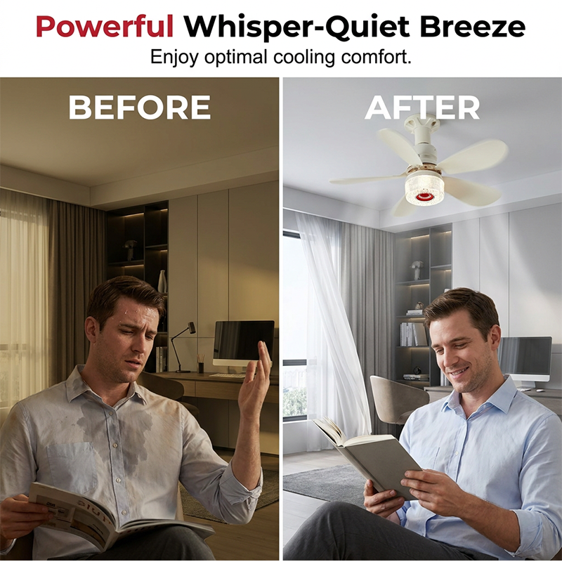 🌀 50% DE RÉDUCTION ⏰ Ventilateur de plafond 3-en-1 avec lumière & enceinte Bluetooth – Fraîcheur, lumière douce & musique – confort toute la journée pour salon ou chambre 🛋️