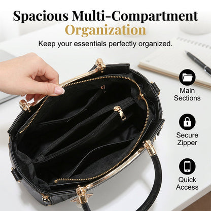 🌸👜 PROMO FLASH 50% ! Sac À Main Femme Élégant – Poignées & Bandoulière, Cuir PU, Texture Coutures en V, 8 Couleurs, Organisation Intelligente ✨