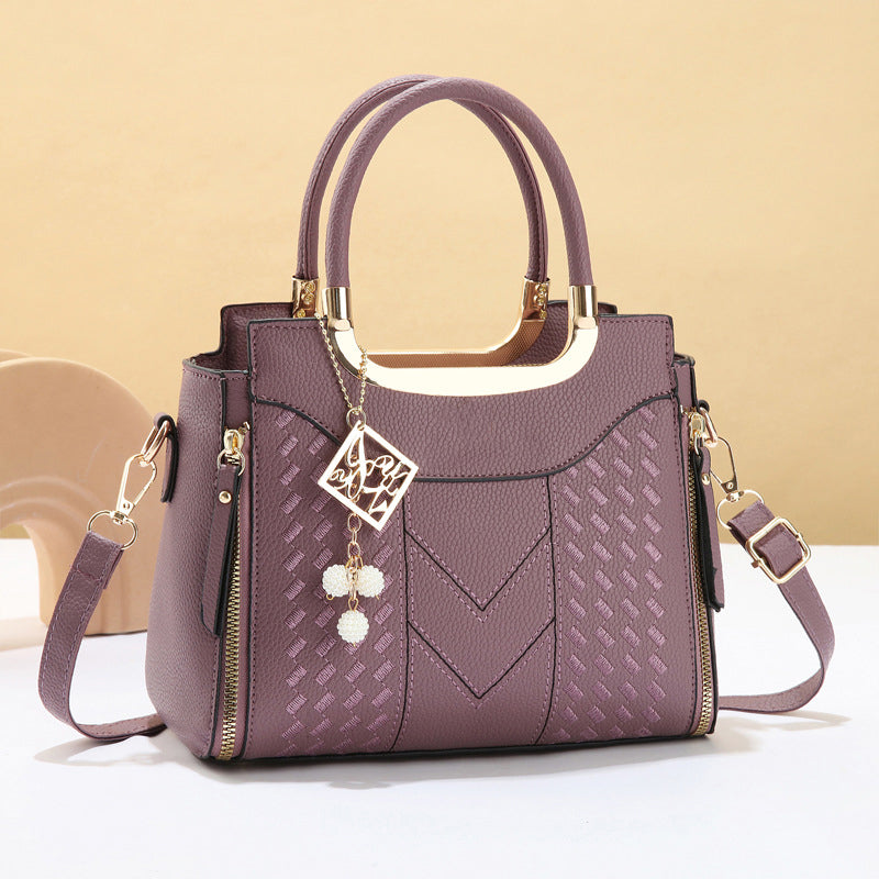 🌸👜 PROMO FLASH 50% ! Sac À Main Femme Élégant – Poignées & Bandoulière, Cuir PU, Texture Coutures en V, 8 Couleurs, Organisation Intelligente ✨