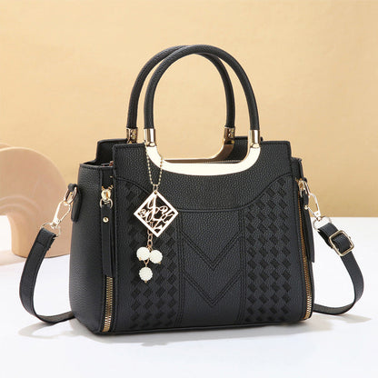 🌸👜 PROMO FLASH 50% ! Sac À Main Femme Élégant – Poignées & Bandoulière, Cuir PU, Texture Coutures en V, 8 Couleurs, Organisation Intelligente ✨
