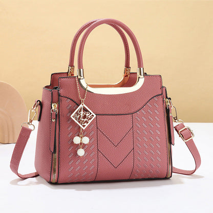 🌸👜 PROMO FLASH 50% ! Sac À Main Femme Élégant – Poignées & Bandoulière, Cuir PU, Texture Coutures en V, 8 Couleurs, Organisation Intelligente ✨