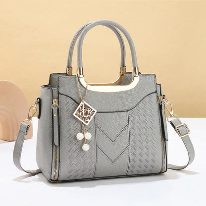 🌸👜 PROMO FLASH 50% ! Sac À Main Femme Élégant – Poignées & Bandoulière, Cuir PU, Texture Coutures en V, 8 Couleurs, Organisation Intelligente ✨