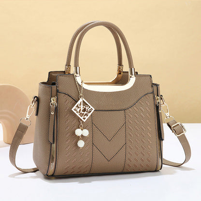 🌸👜 PROMO FLASH 50% ! Sac À Main Femme Élégant – Poignées & Bandoulière, Cuir PU, Texture Coutures en V, 8 Couleurs, Organisation Intelligente ✨