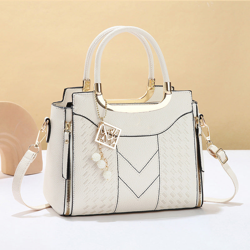 🌸👜 PROMO FLASH 50% ! Sac À Main Femme Élégant – Poignées & Bandoulière, Cuir PU, Texture Coutures en V, 8 Couleurs, Organisation Intelligente ✨