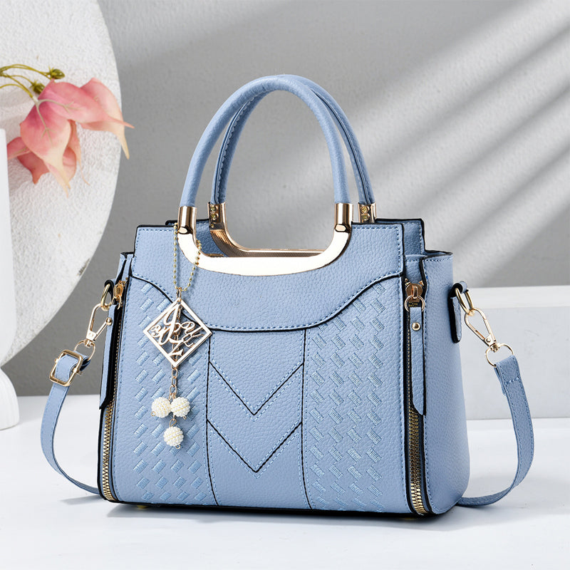 🌸👜 PROMO FLASH 50% ! Sac À Main Femme Élégant – Poignées & Bandoulière, Cuir PU, Texture Coutures en V, 8 Couleurs, Organisation Intelligente ✨