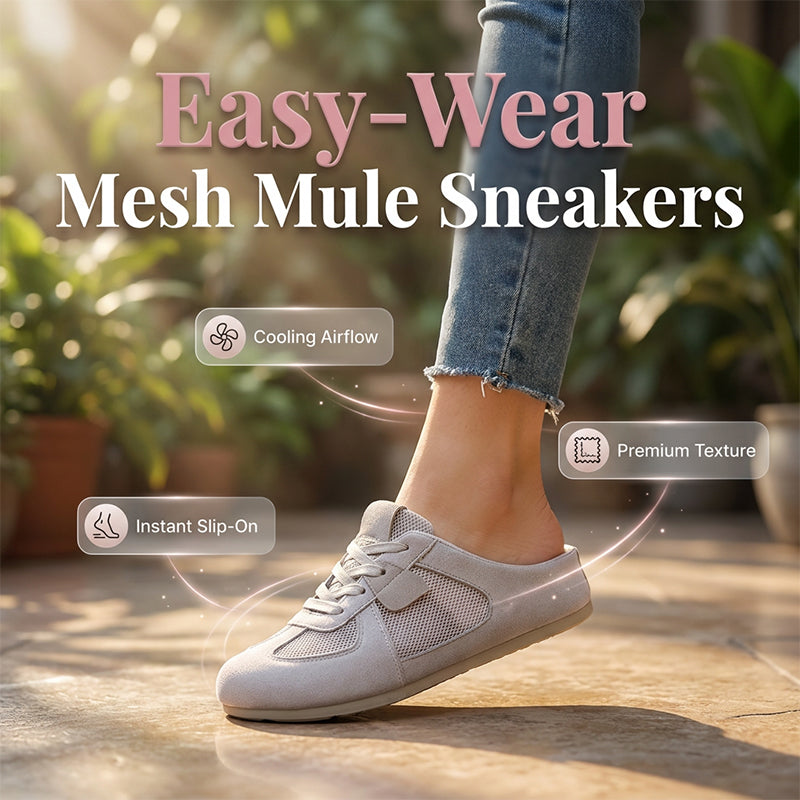 💃 Promotion exceptionnelle 2026 : 50 % de réduction 💎 Baskets-mules pour femme avec empiècements en maille respirante
