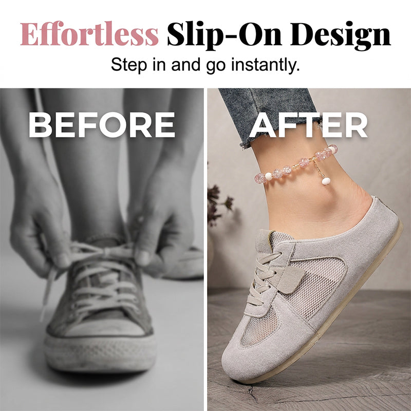 💃 Promotion exceptionnelle 2026 : 50 % de réduction 💎 Baskets-mules pour femme avec empiècements en maille respirante