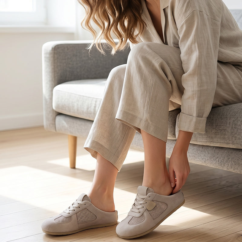 💃 Promotion exceptionnelle 2026 : 50 % de réduction 💎 Baskets-mules pour femme avec empiècements en maille respirante