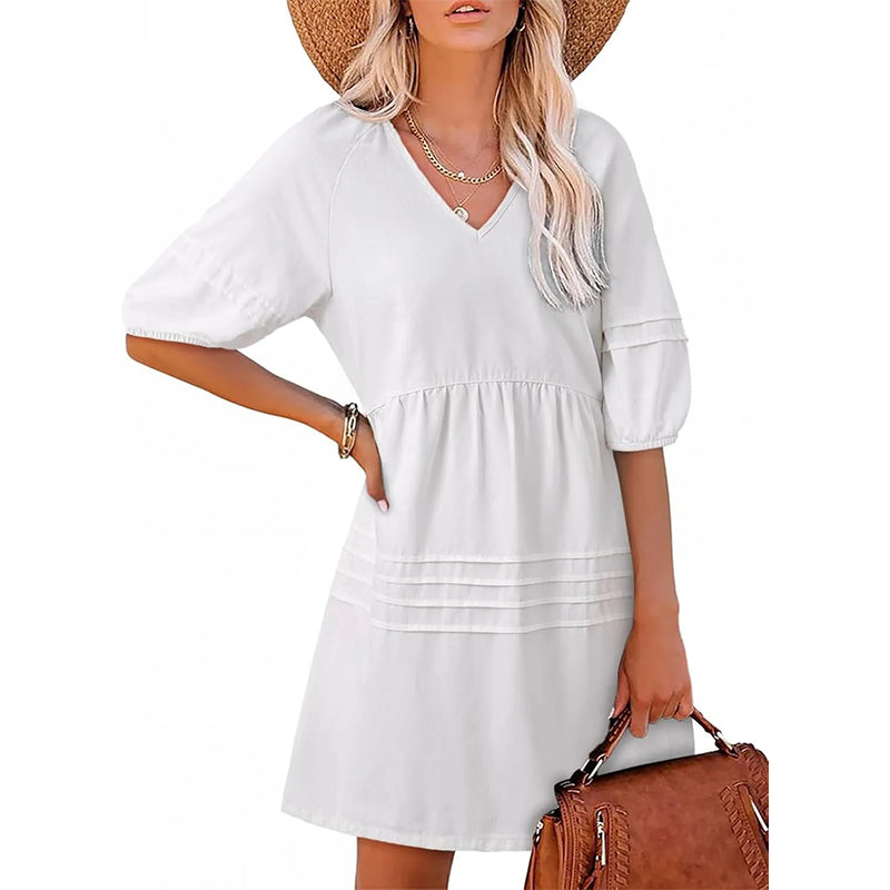Robe décontractée en jean ample pour femme
