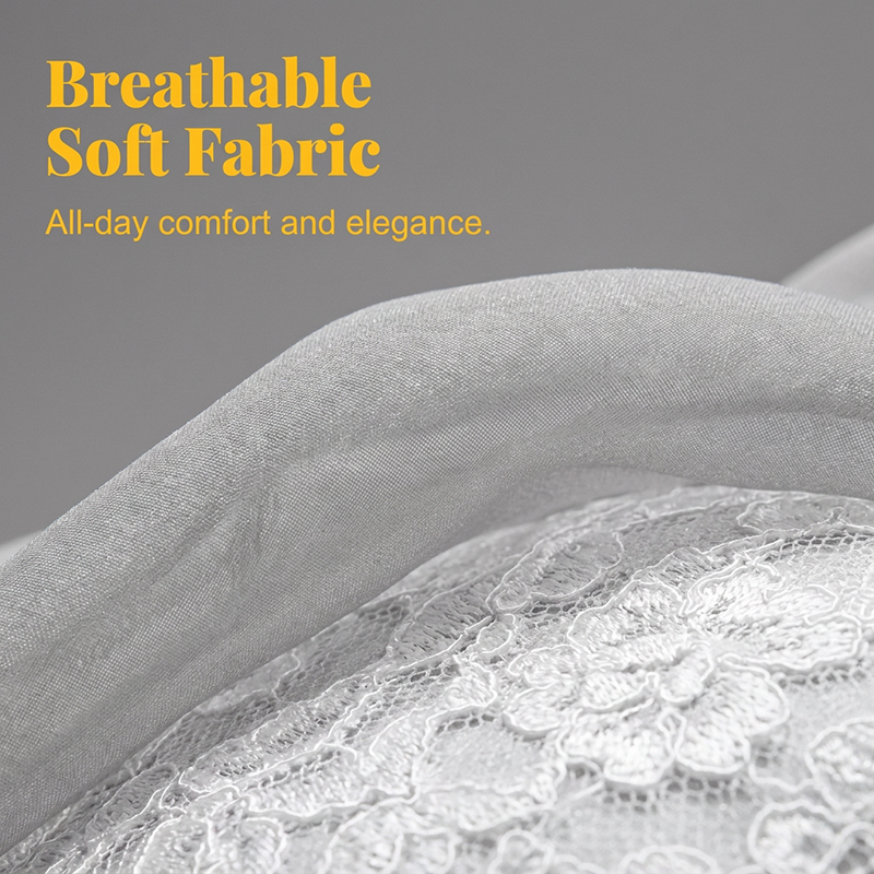 Ensemble 2 pièces pour femme : robe en mousseline de soie et dentelle