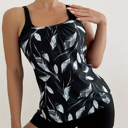 Maillot de bain 2 pièces imprimé pour femme