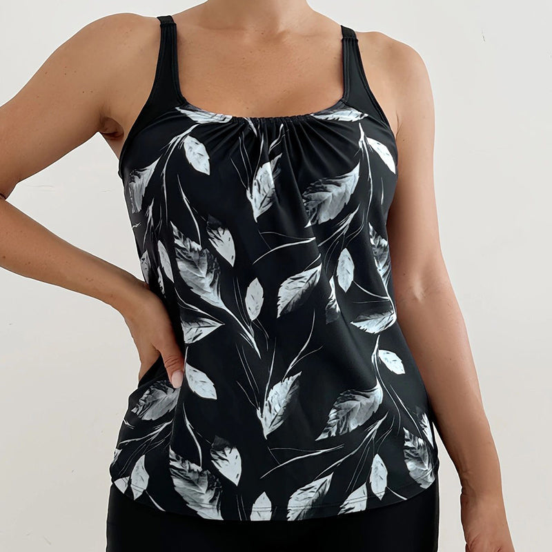 Maillot de bain 2 pièces imprimé pour femme